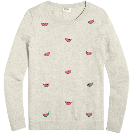 J.Crew Factory: Watermelon Cotton Teddie Sweater For Women