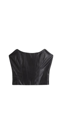 Faux leather bandeau crop top - Tops and corsets - Women | Bershka