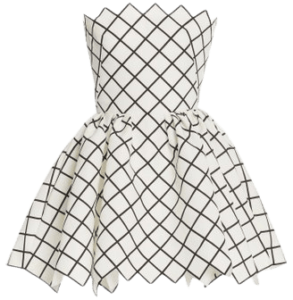 Printed Tie-Back Silk Faille Cocktail Dress By Oscar De La Renta | Moda Operandi