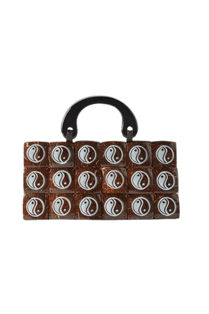 Folk Fortune Air Brushed Yin Yang Coconut Handbag | Urban Outfitters