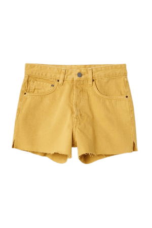Mom Fit Denim Shorts - Mustard yellow - | H&M US