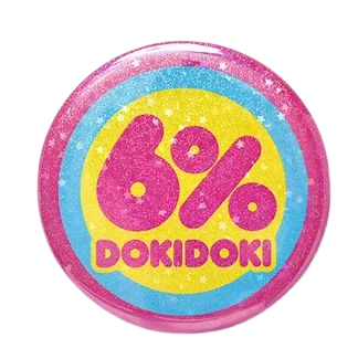 6%DOKIDOKI Glitter Star Logo Tin Badge