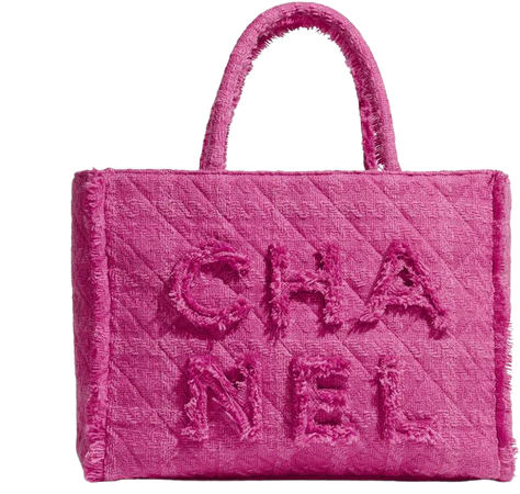 pink chanel beach bag