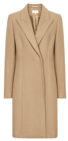 Marlow Camel Wool-Blend Coat – REISS