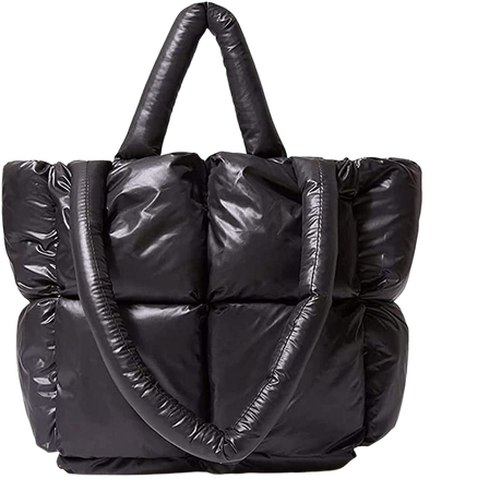 Amazon.com: Women Large Quilted Puffer Tote Bag Soft Padded Down Winter Handbag Space Totes Puffer Shoulder Bag Nylon Pillow Shopper Bag (Black) : Clothing, Shoes & Jewelry