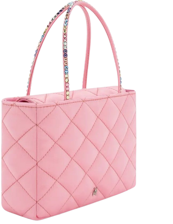 Amina Muaddi Amini Betty Quilted Satin Top Handle Bag | Nordstrom