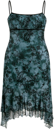 Mesh Square Neck Floral Maxi Dress Curve & Plus - Cider