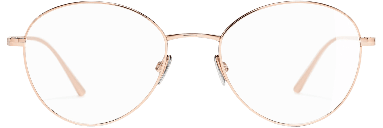Round Eyeglasses Titanium Pink Gold eyewear | CHANEL