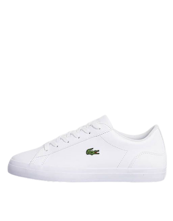 Lacoste Lerond leather sneakers in white leather | ASOS