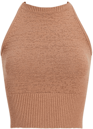 Halter Neck Tie Back Sleeveless Sweater | Express