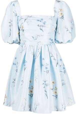 Self-Portrait floral-print Mini Dress - Farfetch