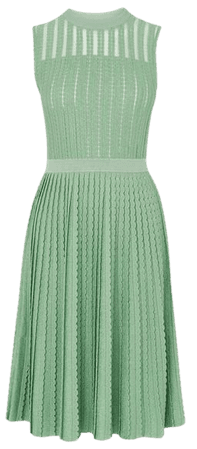 Andrea Green Lurex Knitted Dress | Clothing | L.K.Bennett