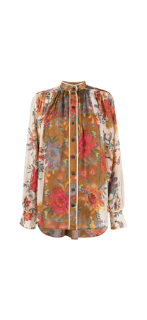 Zimmerman ginger floral print silk blouse