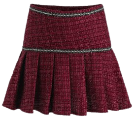 cider burgundy tweed skirt