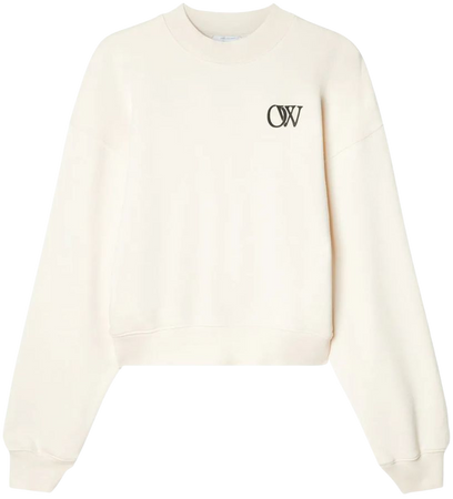 Off-White OW-print Cotton Sweatshirt - Farfetch