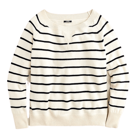 J.Crew: Cashmere Wide-neck Sweater In Stripe For Women