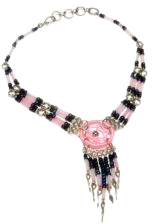 black and pink seed bead long necklaces & bracelets - Google Search