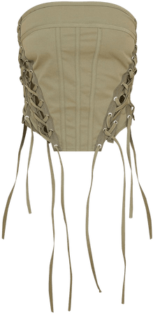 Khaki Cargo Lace Up Corset | PrettyLittleThing USA