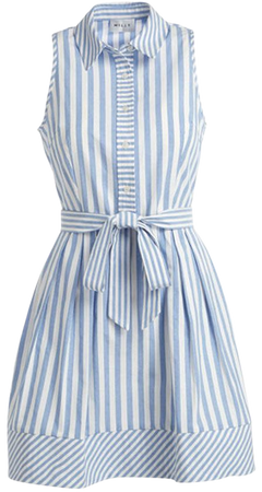 blue and white stripes shirt dresses