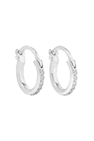 Ileana Makri 18-karat white gold diamond hoop earrings