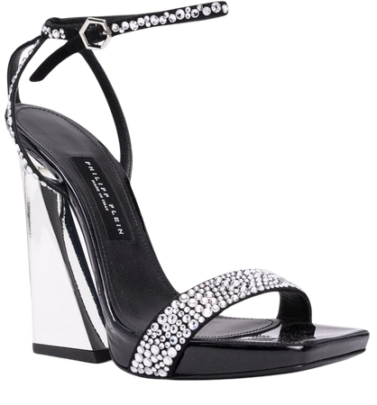 Shop Philipp Plein stone-embellished sandals with Express Delivery - FARFETCH