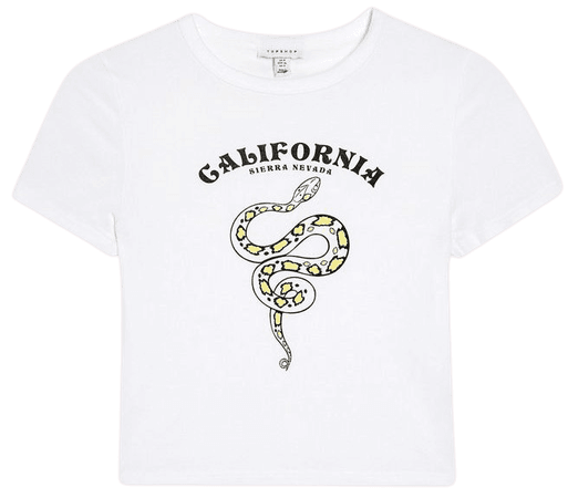 California Snake T-Shirt in White | Topshop
