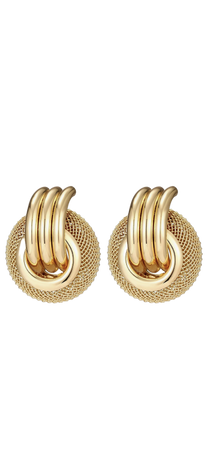 Twisted Earrings Round Double Circle Stud Earrings Statement Chunky Polished Drop Hoop Earrings For Women Girls