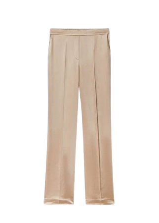 Satin pants with elastic waist - Women | Mango USA