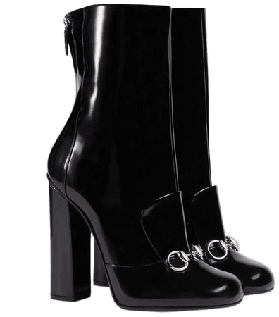 Gucci Leather horsebit ankle boot