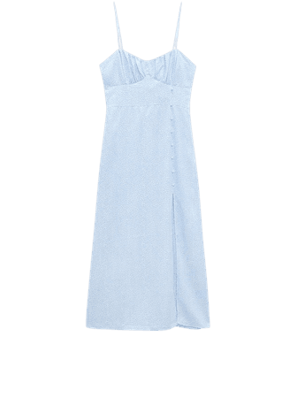 ANIMAL PRINT CORSET DRESS - Blue / White | ZARA United States