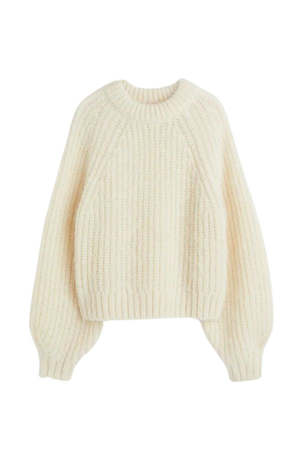 Wool Sweater - Cream - Ladies | H&M CA