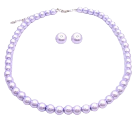 Lavender Jewelry Handmade Customize Wedding Jewelry Lilac Necklace Set