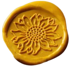 Yellow flower wax seal