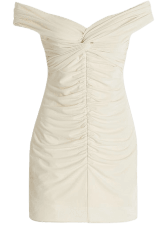 Ruched Jersey Off-The-Shoulder Mini Dress By Self Portrait | Moda Operandi