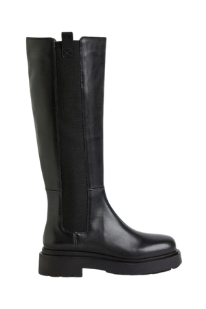 Knee-high Leather Boots - Black - Ladies | H&M US