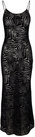 The Amber Zebra | Long Black Slip Dress | Réalisation Par