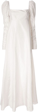 White Macgraw Romantic gown - Farfetch
