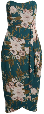 Lulus Effortless Charm Floral Strapless Cocktail Dress | Nordstrom