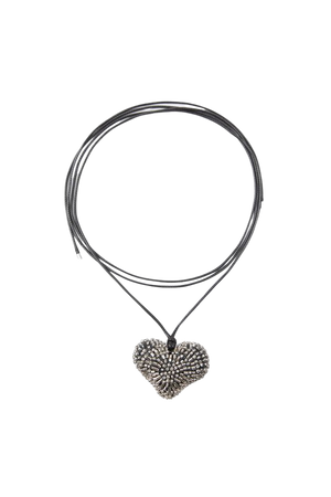 HEART CORD NECKLACE - Silver | ZARA United States