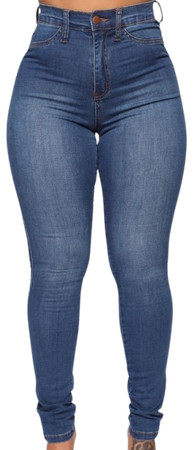 Fashion Nova - modern high rise skinny jeans medium blue