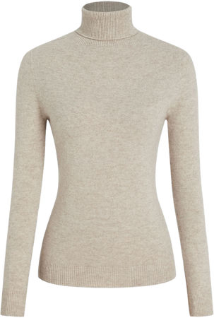 100%Wool High Neck Seamless Solid Long Sleeve Top - Cider