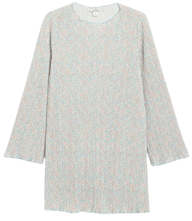 Pleated floral dress with flared sleeves - Pink floral - Monki WW