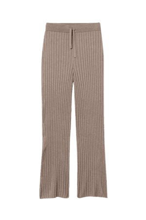 Rib-knit Pants - Taupe - Ladies | H&M US