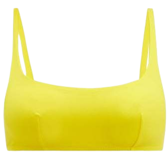 Quinn Scoop Neck Bikini Top - Womens - Yellow