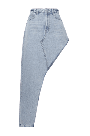 Light denim Asymmetric denim skirt | Alexander Wang | NET-A-PORTER