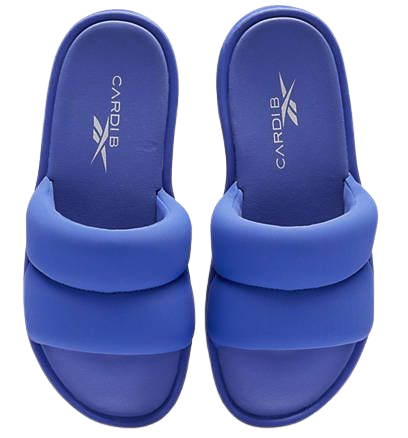Reebok x Cardi B slides in blue | ASOS