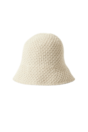Berg Crochet Bucket Hat - Off-white - Weekday WW