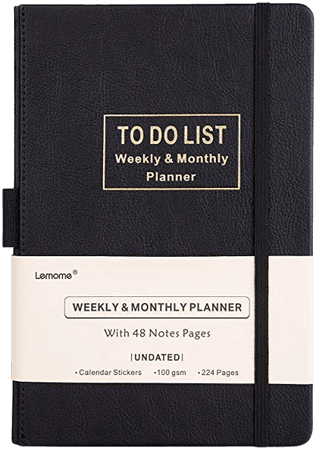Amazon.com : Planner - Academic Weekly, Monthly and Yearly Planner with to-DO List. Thick Paper to Achieve Your Goals, 5.75" x 8.25", Back Pocket with 48 Notes Pages - Undated : Office Products