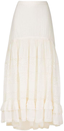 layered lace ruffle skirt
