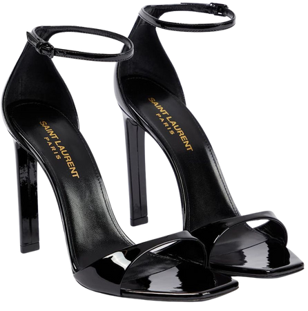 Saint Laurent - Bea patent leather sandals | Mytheresa
